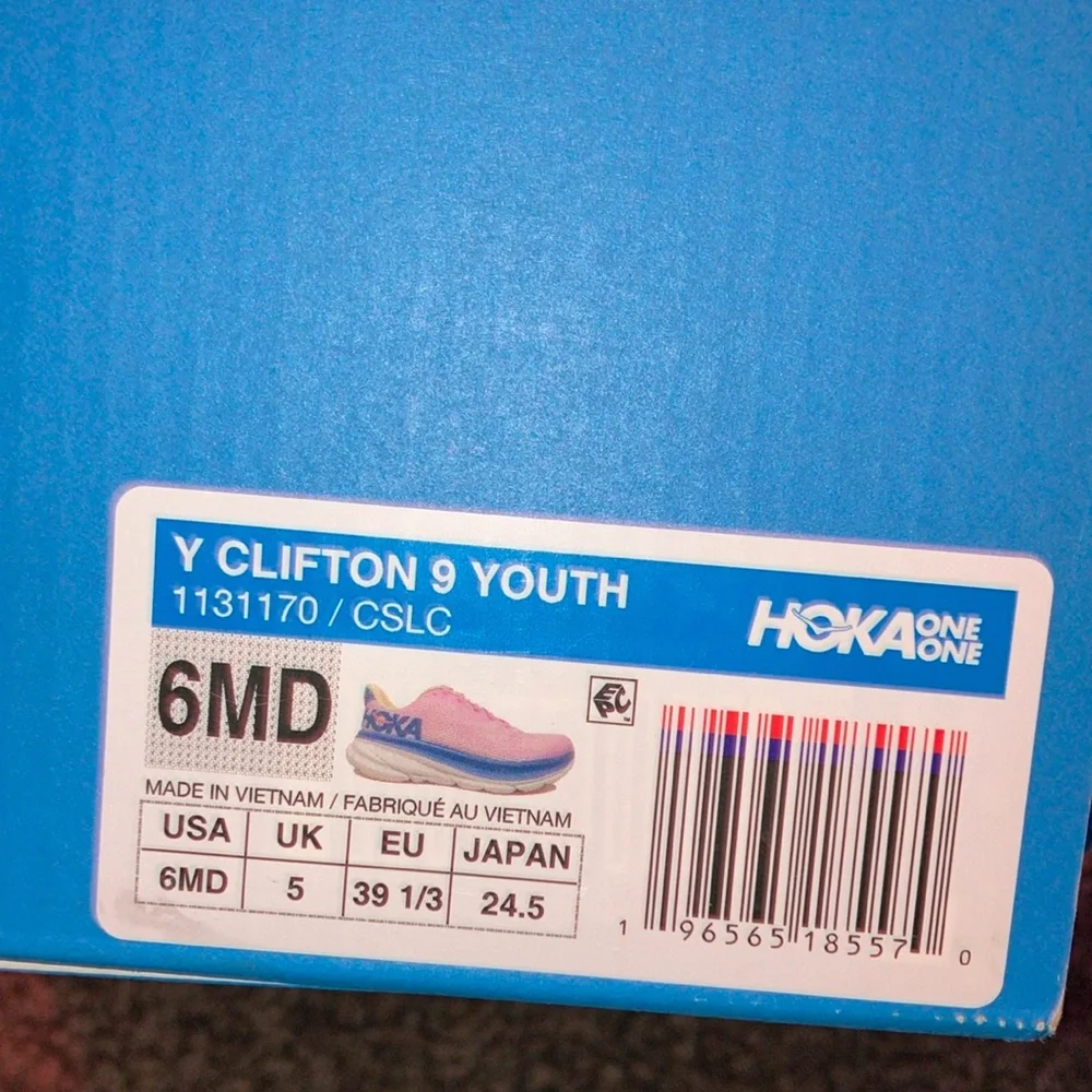 Hoka Pink and Blue Sneakers with Cushioned Sole - Picture 2 of 6